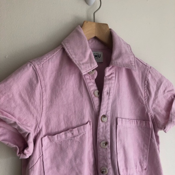 Show Me Your Mumu Range Denim Romper in Candy Pink XS - Picture 5 of 9